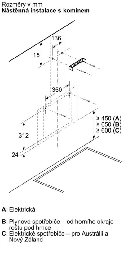 Komínová digestoř Bosch DWK85DK60