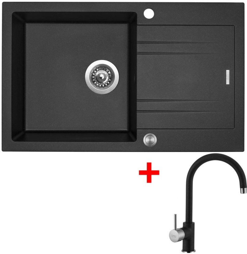 Sinks LINEA 780 XC Metalblack + Vitalia GR Sinks LINEA 780 XC Metalblack + Vitalia GR