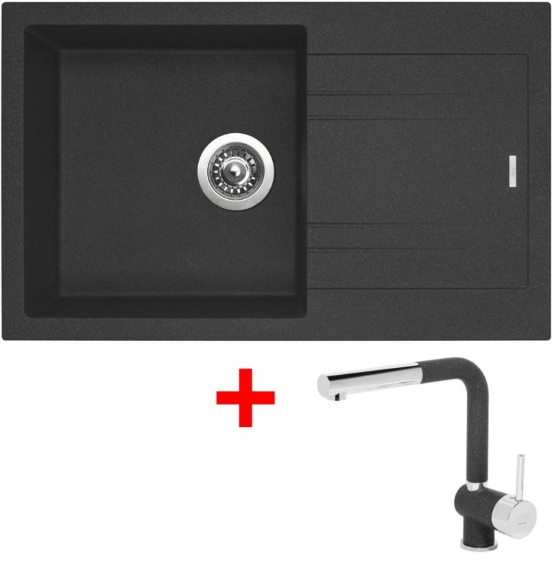 Sinks LINEA 780 Granblack + Mix 3 P GR Sinks LINEA 780 Granblack + Mix 3 P GR