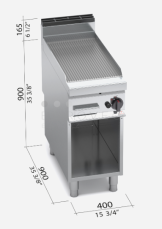 Grilovací rýhovaná plotna Bertos G9FR4M