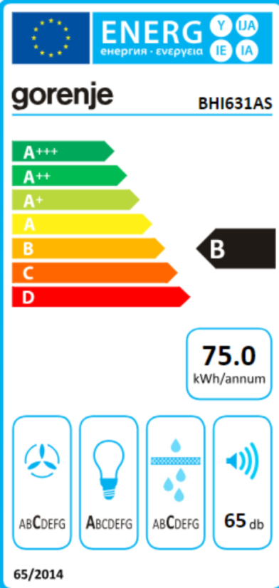 Vestavná digestoř Gorenje BHI631AS
