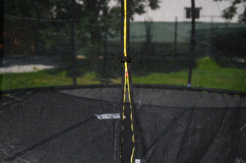 Trampolína G21 SpaceJump 430 cm, černá, s ochrannou sítí + schůdky zdarma