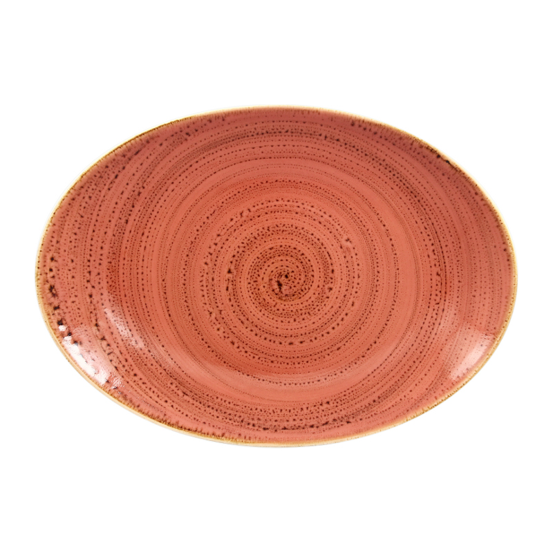 RAK Porcelain RAK Twirl talíř oválný 32 × 23 cm – coral | RAK-TWNNOP32CO RAK Porcelain RAK Twirl talíř oválný 32 × 23 cm – coral | RAK-TWNNOP32CO