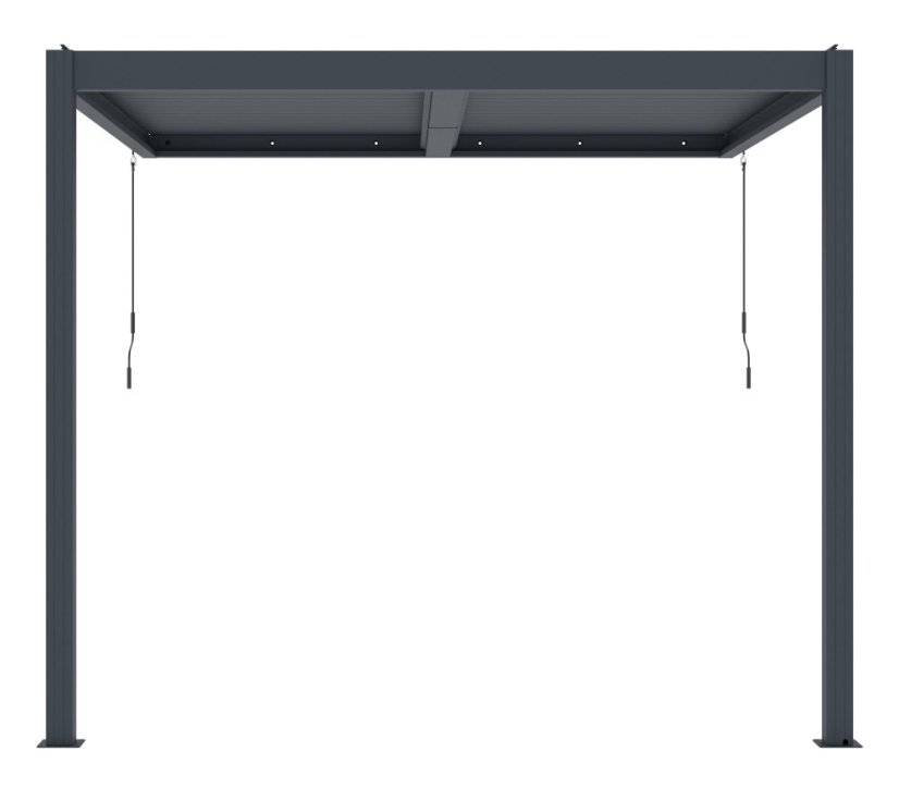 Bioklimatická pergola G21 Trenton 3x3 m, antracitová hliníková