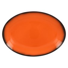 RAK Porcelain RAK Lea talíř mělký, oválný 36 × 27 cm, oranžový | RAK-LENNOP36OR