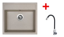 Sinks SOLO 560 Avena + Elasta nerez/černá