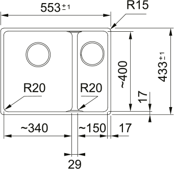 Franke MRG 160-34-15/2 Bílá-led