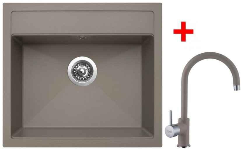 Sinks SOLO 560 Truffle + Vitalia GR Sinks SOLO 560 Truffle + Vitalia GR