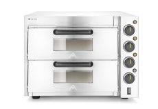 Dvoukomorová pec na pizzu 3000 W, HENDI, Stříbrná, 230V/3000W, 580x560x(H)435mm