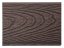 Terasové prkno G21 2,5 x 14,8 x 300 cm, Dark Wood s kulatými výřezy, WPC