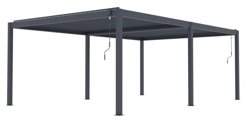 Bioklimatická pergola G21 Austin Premium 6x4 m, antracitová hliníková