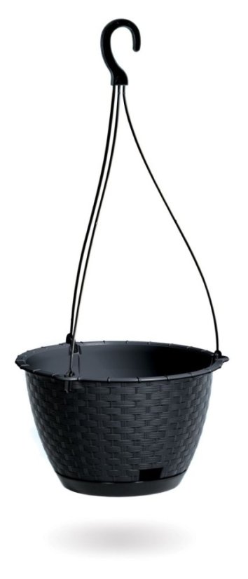 Květináč Prosperplast RATOLLA ROUND W antracit závěsný 21,5cm Květináč Prosperplast RATOLLA ROUND W antracit závěsný 21,5cm