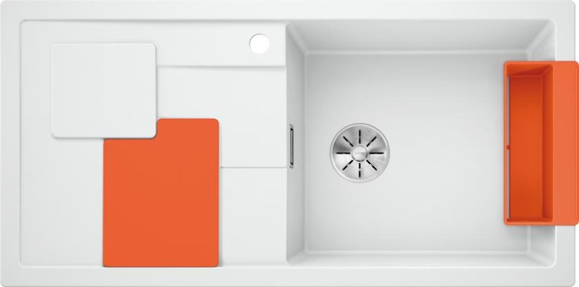 Blanco SITY XL 6 S InFino Silgranit bílá dřez vpravo přísl. orange