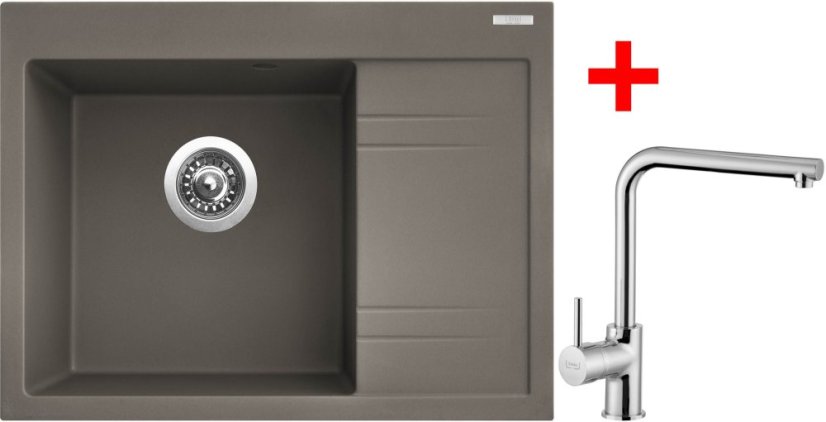 Sinks RIM 650 L Truffle + Elka Sinks RIM 650 L Truffle + Elka