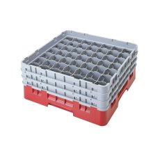 Cambro Koš Camrack 49 pozic, výška sklenice 30 cm - Červená