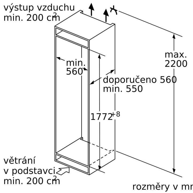 Vestavný šuplíkový mrazák Siemens GI81NACE0
