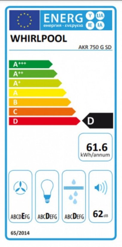 Výsuvná digestoř Whirlpool AKR750GSD
