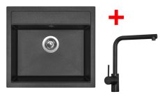 Sinks SOLO 560 Metalblack + ELKA Černá matná