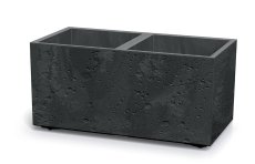 Květináč Prosperplast SIERRA CASE beton effect 77 cm černý beton