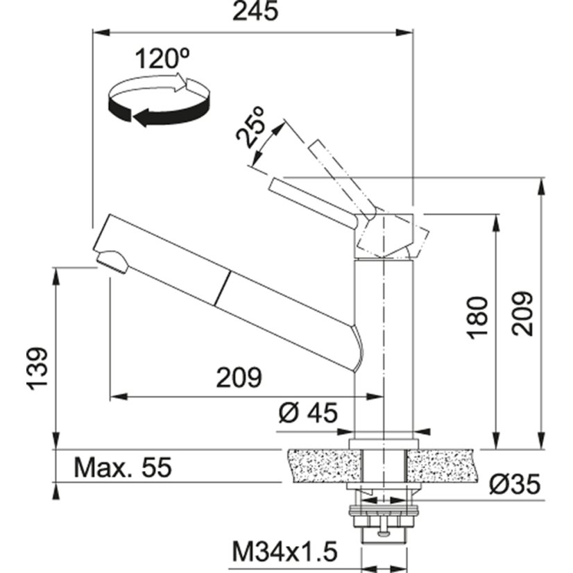 Franke FC 9461.501 ORBIT Celonerez