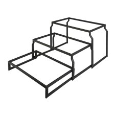 TOMGAST Stojan ocelový černý – set, 3 úrovně, GN 1/1 v: 403 mm
