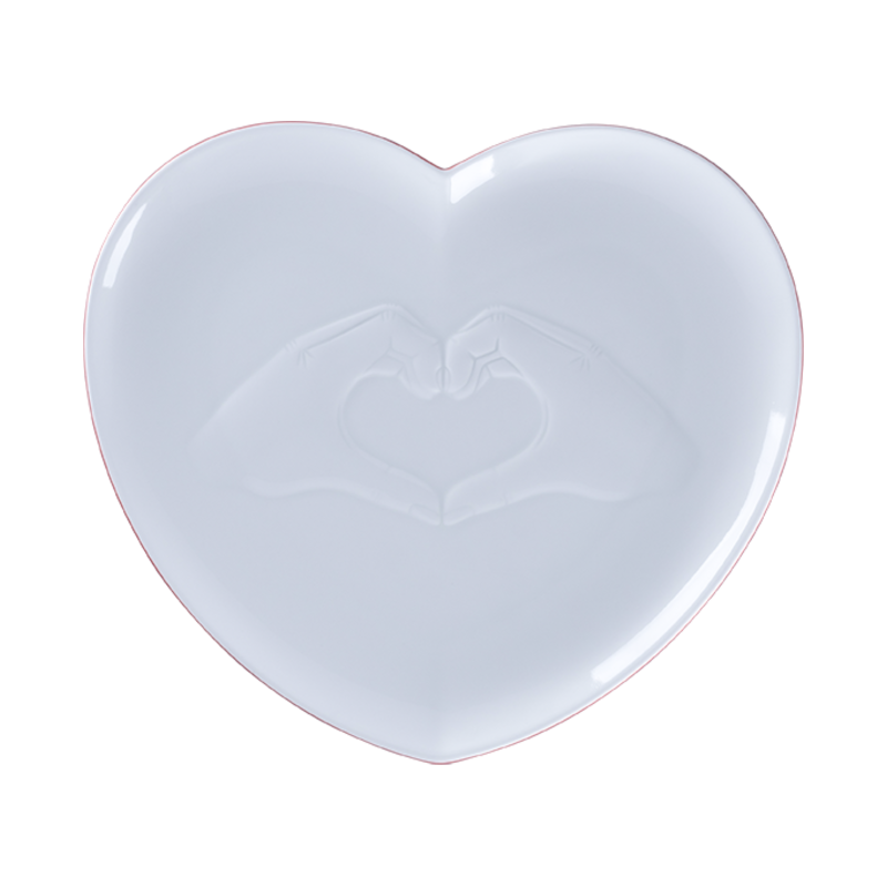 RAK Porcelain Cliché talíř mělký reliéfní ve tvaru srdce, 28 × 25 cm, červený RAK Porcelain Cliché talíř mělký reliéfní ve tvaru srdce, 28 × 25 cm, červený