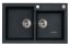 Alveus ROCK 90 G- 91 černá (780x480mm)+ pop- up sifon