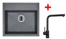 Sinks SOLO 560 Titanium + ELKA Černá matná