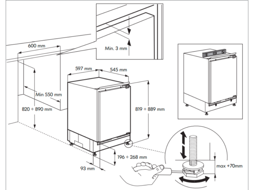 Vestavná monoklimatická chladnička Whirlpool WBUL021