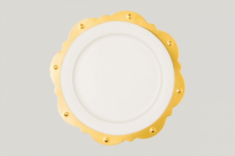 RAK Porcelain RAK Golden Scallop talíř – Princess Golden 33 cm | RAK-KQSP33 RAK Porcelain RAK Golden Scallop talíř – Princess Golden 33 cm | RAK-KQSP33