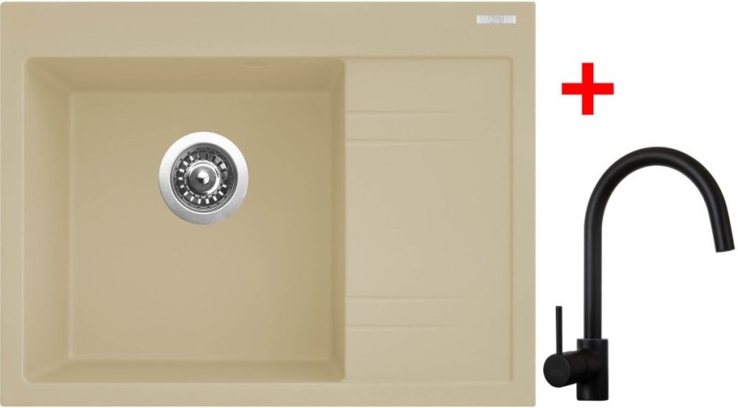 Sinks RIM 650 L Sahara + Vitalia černá matná Sinks RIM 650 L Sahara + Vitalia černá matná
