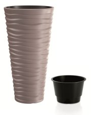 Květináč Prosperplast SAND SLIM mocca 34,9 cm