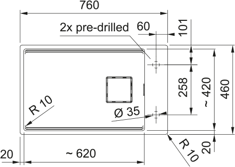 Franke KNG PRO 110-62 Matná černá