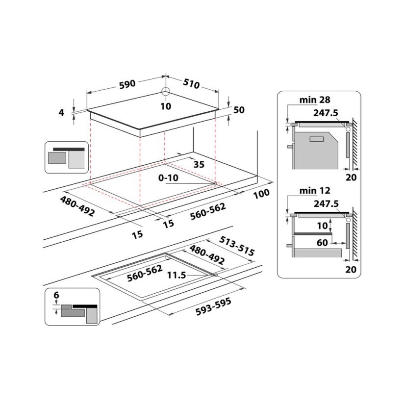 Indukční varná deska Whirlpool WLB8160NE