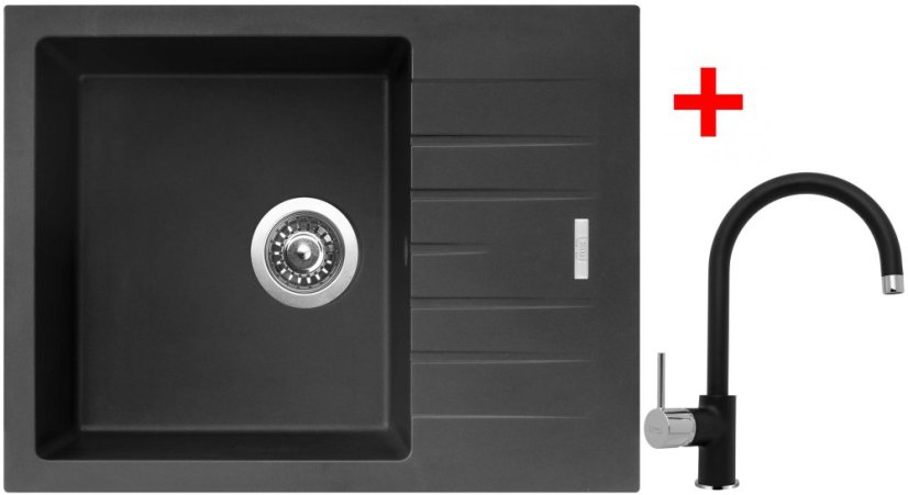 Sinks PERFECTO 650 Pureblack + Vitalia GR Sinks PERFECTO 650 Pureblack + Vitalia GR