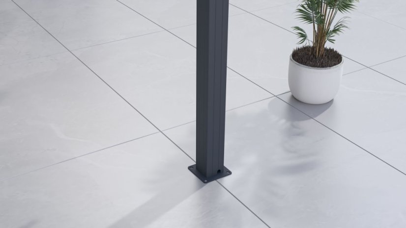 Bioklimatická pergola G21 Austin Premium 6x4 m, antracitová hliníková