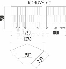 Enofrigo neutrální rohový modul 90 NE 90°