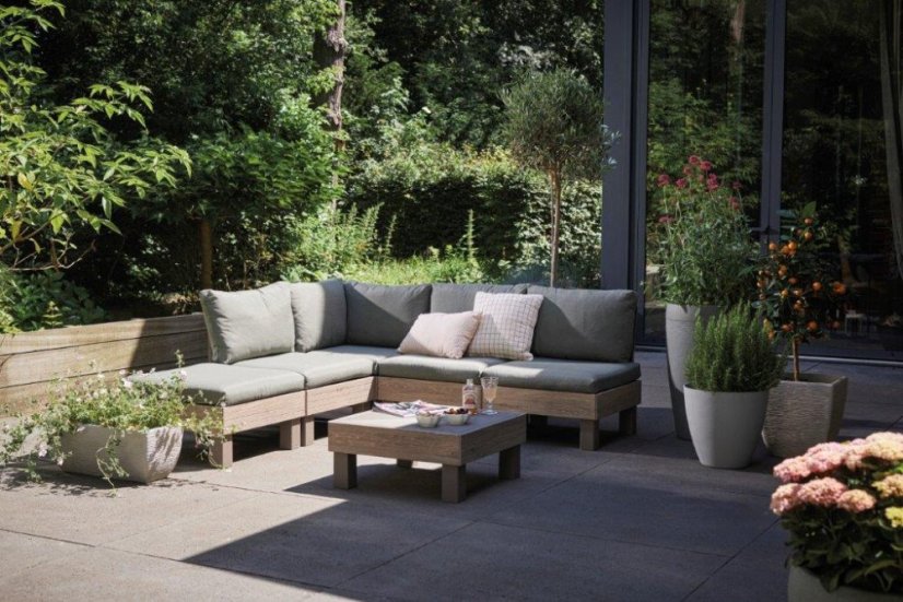 Zahradní nábytek Keter Elements 5místný modulární set ashwood