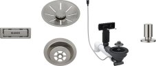 Odtoková sada 3 1" InFino pro jednu vaničku, přepad C-overflow, + táhlo, satin platinum