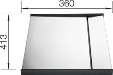 Odkapávací deska nerez pro CLARON a ZEROX 413x360