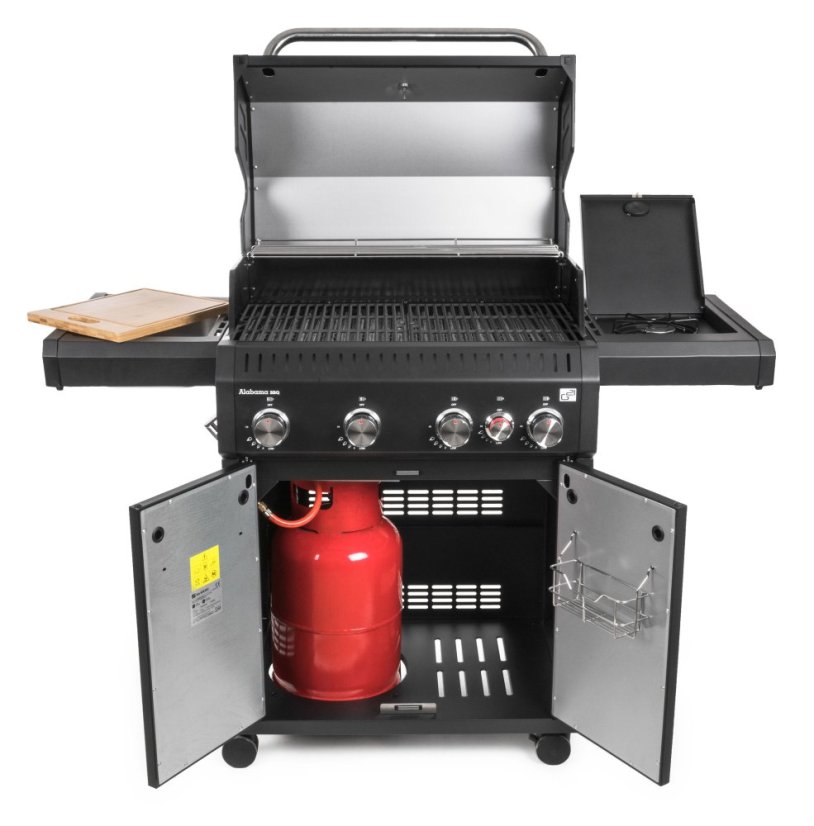 Plynový gril G21 Alabama Black BBQ Premium Line, 5 hořáků + zdarma redukční ventil