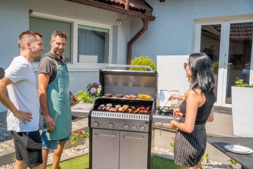 Plynový gril G21 Alabama Silver BBQ Premium Line, 5 hořáků + zdarma redukční ventil