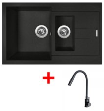 Sinks AMANDA 780.1 Metalblack + ELASTA S černá matná