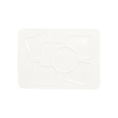 RAK Porcelain RAK Talíř obdélný, 6 zón 32 × 27 cm | RAK-CRRP6Z