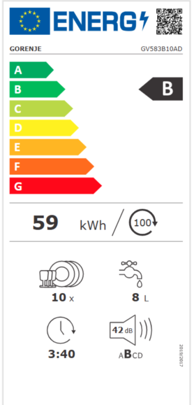 Vestavná myčka nádobí Gorenje GV583B10AD