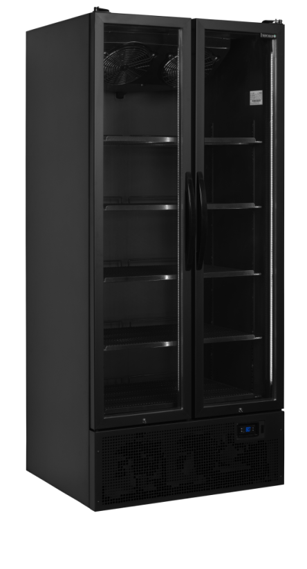 Chladicí skříň s prosklenými dveřmi TEFCOLD FS890H BLACK