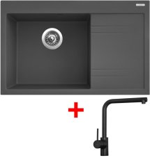 Sinks RIM 780 L Titanium + Elka černá matná