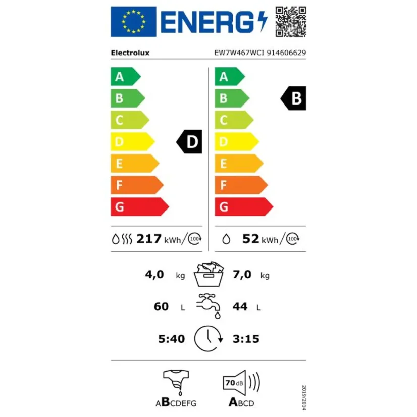 Vestavná pračka se sušičkou Electrolux EW7W467WCI