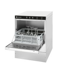 Myčka na sklo 40x40 - elektromechanické řízení, HENDI, s odpadním čerpadlem, 230V/2800W, 470x510x(H)710mm