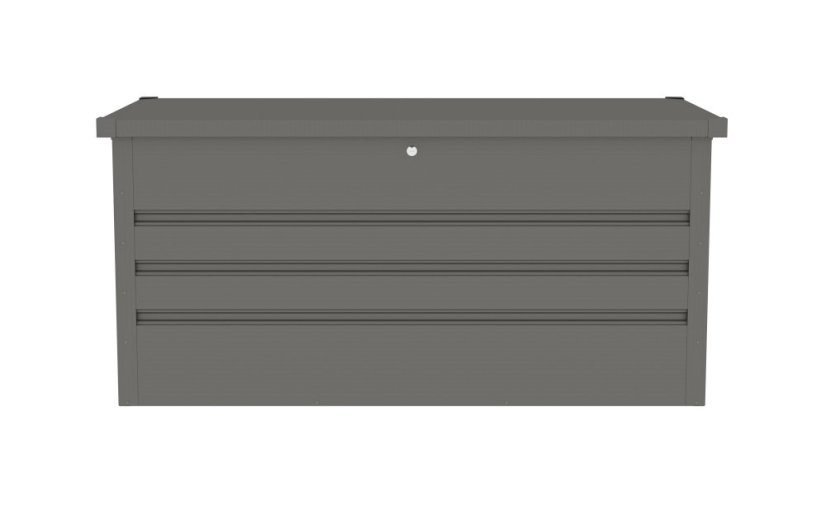 Zahradní box G21 Denver 400 L, metalický šedý plechový